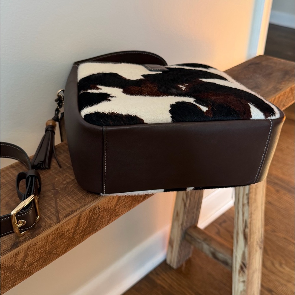 Coach Hadley Convertible Crossbody Bag with Cow Print Haircalf — Style CCC87 - Picture 4 of 9